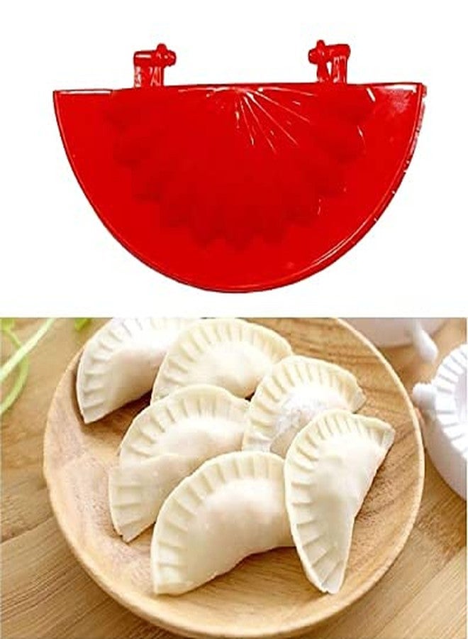 BRUSHFINCH Plastic Gujiya Modak Samosa Kachori Making Mould Set with Ladoo Mould Spoon Combo Pack Kitchen Tool Pie Maker Multicolor (5 PCS) - Image 3